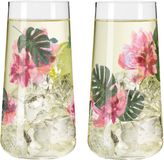 Ritzenhoff Waterglazen - Monstera Design - 2 Stuks - Kristalglas - 614 ml