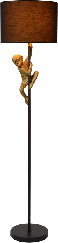 Lucide EXTRAVAGANZA CHIMP Vloerlamp - Ø 35 cm - 1xE27 - Zwart