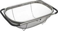 Merkloos Vergiet - zilver - 36,5 tot 54,5 x 23 cm - Inox - uitschuifbaar - zeef - Keukenvergiet