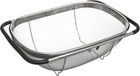 Merkloos Vergiet - zilver - 36,5 tot 54,5 x 23 cm - Inox - uitschuifbaar - zeef - Keukenvergiet