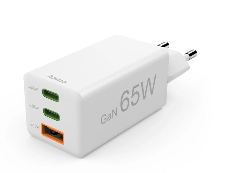 Hama 65W USB-C & USB-A Snellader - Wit