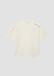 s.Oliver T-Shirt crème korte mouw ronde hals katoen elastaan 134/140