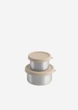 Aya & Ida - Set Snack Containers - 100ml + 200ml - Cream Beige