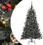 vidaXL Sapin de Noël artificiel Vert 150 cm PVC et Plastique et Acier