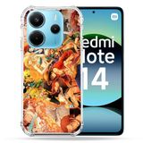 Cokitec Xiaomi Redmi Note 14 4G Manga One Piece Nakama Versterkte hoes