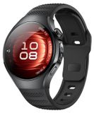 Wigento Huawei Watch 5 46mm: Zwart siliconen bandje met stippenpatroon