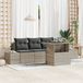 vidaXL Banc de jardin 5 pièces gris clair et gris foncé