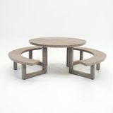 VITA Massa ronde picknicktafel taupe