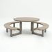 VITA Massa ronde picknicktafel taupe