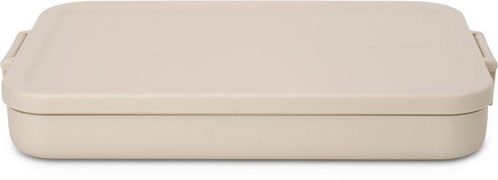 Brabantia Make & Take Lunchbox/Broodtrommel - Plat - Kunststof - Soft Beige