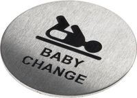 Oxloc Pictogram rvs zelfkl. 75mm babykamer