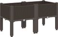 vidaXL Plantenbak met poten 80x40x42 cm polypropeen bruin