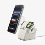 Spigen MagFit Duo Stand - MagSafe Oplader - Beige