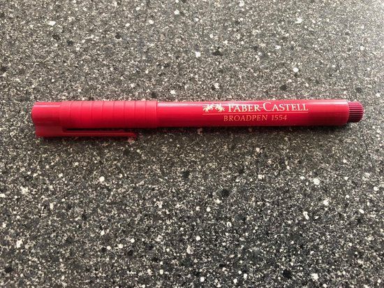 Faber-Castell Fineliner FC Broadpen 1554 - rood