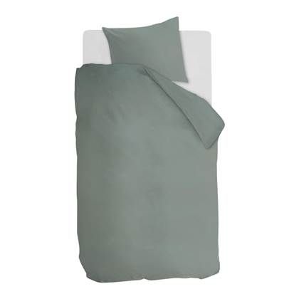 Ambiante Cotton Uni Dekbedovertrek - 140 x 220 cm - Groen
