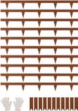 Vevor Gazonrandenset van 10 Metalen Bedranden 1016x114,3x1,5mm