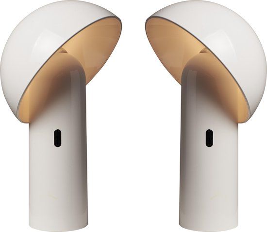 Pusher Fungo Rechargeable LED Lamp - White - 32x44cm