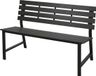 ProGarden Tuinbank met 2 stoelen en tafel Grijs Staal