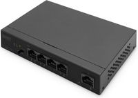 Digitus Switch 4-Port Gigabit 60W PoE Unmanaged Schwarz