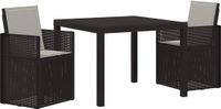 vidaXL Tuin Eettafel Set 3-delig Antraciet en Lichtgrijs PP