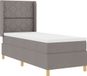 vidaXL Boxspring bed met LED-stripverlichting Taupe 80 x 200 cm Stof