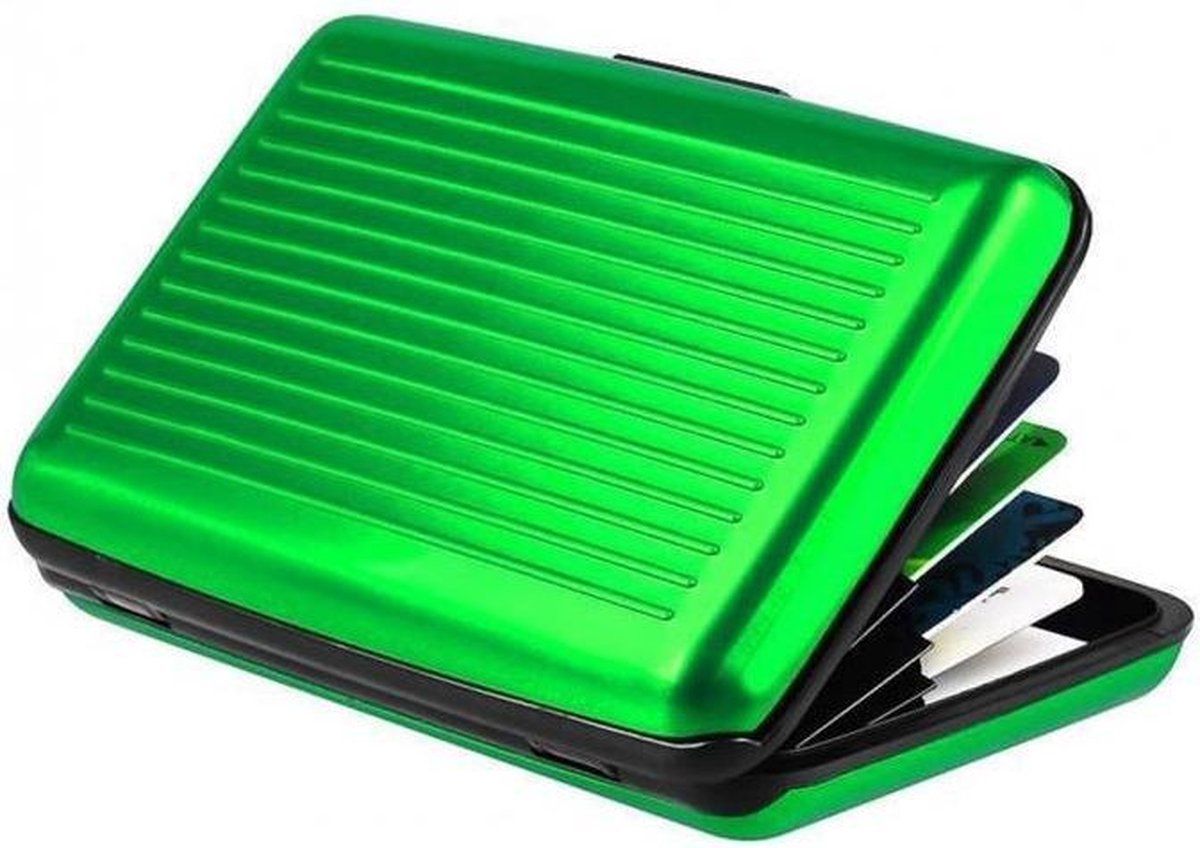New Age Devi - Premium Creditcardhouder - Alu Pasjeshouder - Aluminium - Groen/Green