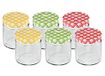 Tescoma 895112 - weckpot 200 ml, transparant/met kleurrijk deksel, 6 stuks