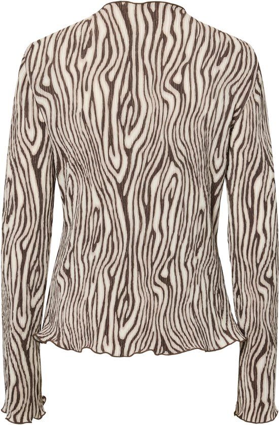 PIECES Curve PIECES PCFLORA LS NEW TOP JRS MSA BC QX Blouse - Dames - M-46/48 - Polyester - Coffee Quartz