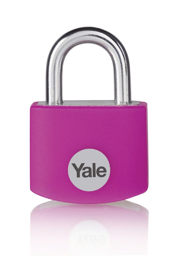 Yale Aluminium Padlock 38mm - Pink - Keyed Alike
