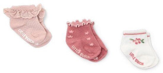 Little Dutch 3-pack lage sokken - Maat 44-56 - Meerkleurig - Fairy Garden