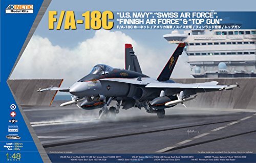 KINETIC K48031 Modelbouwset F/A-18C US Navy, Swiss Air Force, Finish A en Topgun, spel