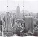 vidaXL Kamerscherm New York bij daglicht 200x170 cm zwart en wit