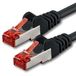 1x Cat6 1x 2m Ethernet kabel Cat 6 netwerkkabel patchkabel RJ45 SFTP - zwart