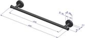 Plieger Como handdoekbeugel magnetisch 430mm mat zwart