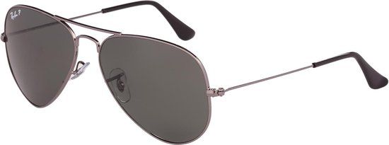 Ray-Ban RB3025 004/58 Aviator Zonnebril - Staalgrijs/Groen - Gepolariseerd - 58mm