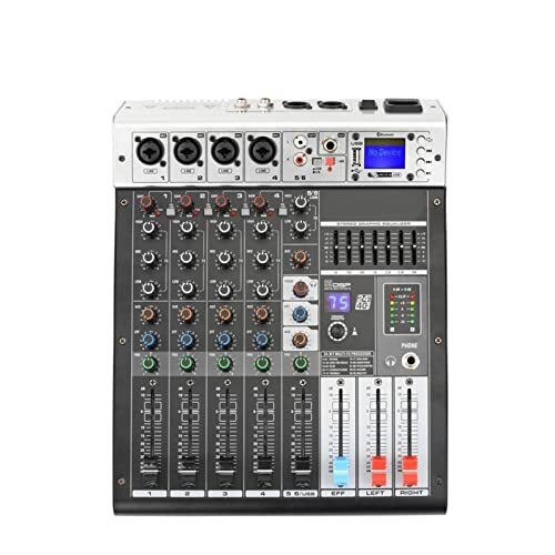 EZGA Miniaudio DJmixer Sound Board AdmGBR6 Serie 48V Phantom Power