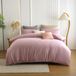TRANKIELO® - Ensemble de literie 200 x 220 cm - Microfibre rose avec fermeture éclair - Lavable en machine et infroissable