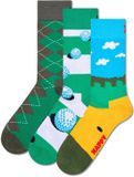 Happy Socks unisex giftbox 3P sokken golf multi