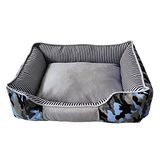 Nobby 62825 Bed Classic Elio, rechthoekig, 70 x 60 x 20 cm, camouflageblauw