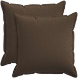 vidaXL - Kussensloop - 2 stuks - HOUTEN - Taupe - 60 x 60 cm - Faux Linnen