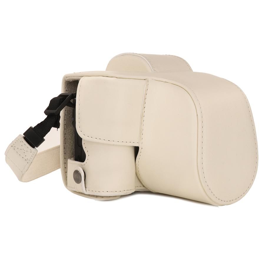 MegaGear MG1449 - Cameratas - Wit - Kunstleer - Canon EOS M50 (15-45mm)