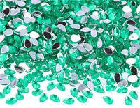 Decoratieve edelstenen van acryl, druppelgroen, 5 x 8 mm, ca. 5000 stuks.