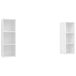 vidaXL Meuble TV 2 pièces panneau de particules blanc