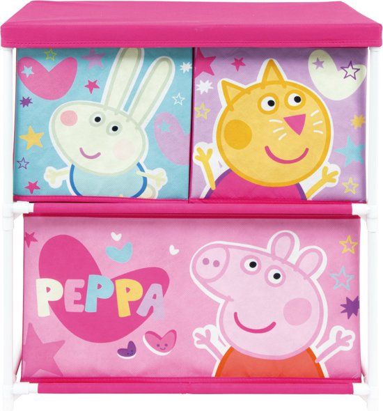 Peppa Pig 3-compartment toy storage rack 53x30x60 cm