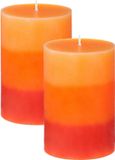 Atmosphera Geurkaars Nina - 2x stuks - Tropisch fruit - 45 branduren - 7 x 10 cm