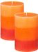 Atmosphera Geurkaars Nina - 2x stuks - Tropisch fruit - 45 branduren - 7 x 10 cm