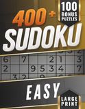 Easy Sudoku Large Print for Adults and Seniors: 400 Gentle Sudoku Puzzles, 2 Per Page, Truly Large Print, Relaxing Brain Workout for Mental Agility