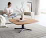 Talita table basse 90x90 cm orme naturel métal noir