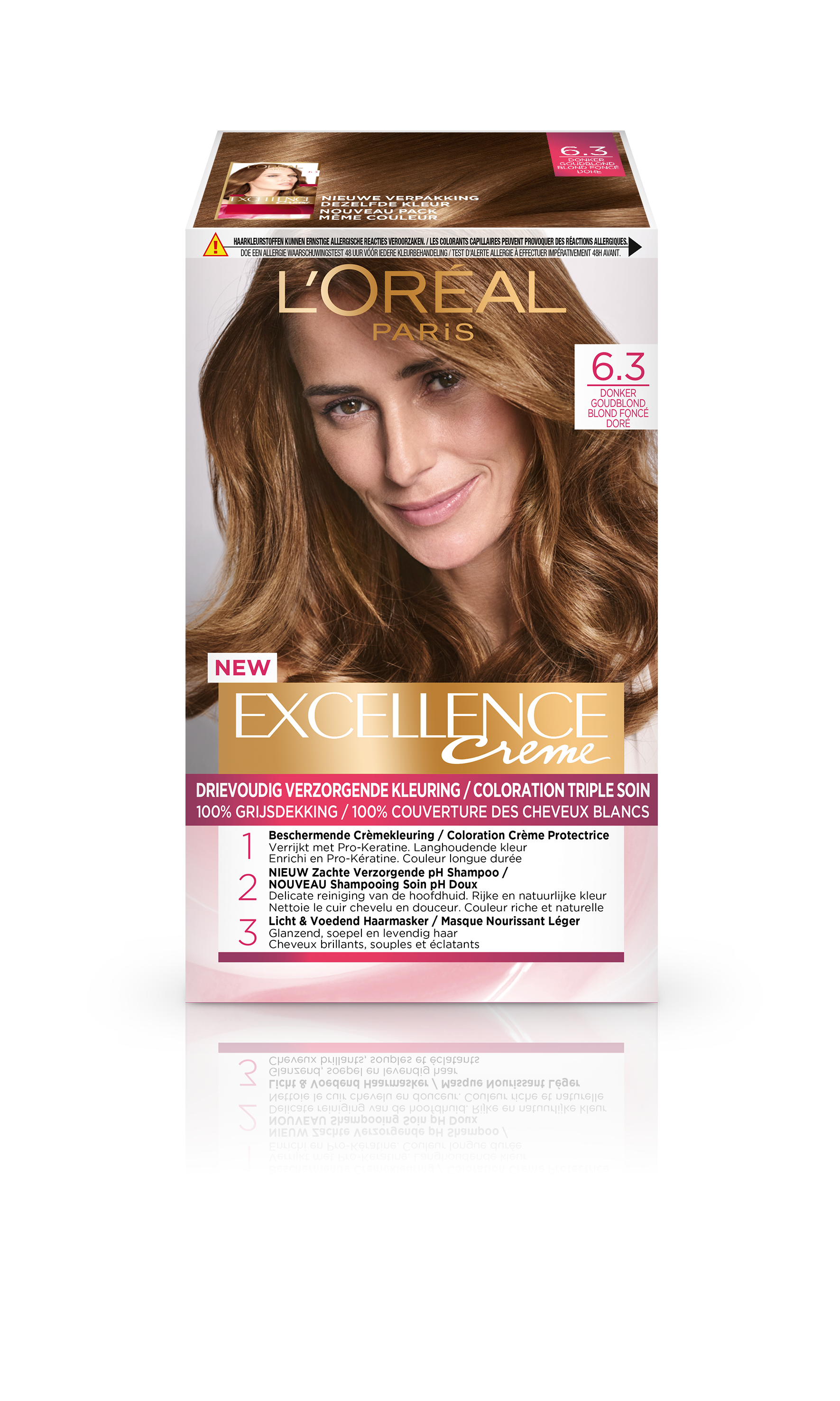 L'Oréal Paris Excellence Crème 6.3 - Donker Goudblond - Haarverf
