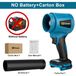 StarTech Turboblazer Accu-loofblazer - borstelloze motor, 300.000 RPM - 400 m/s luchtstroom - 21V, werkt op accu - zonder accu en oplader